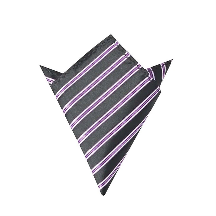 YiLi Purple Striped Tie Set Four-Piece Custom Gift Box